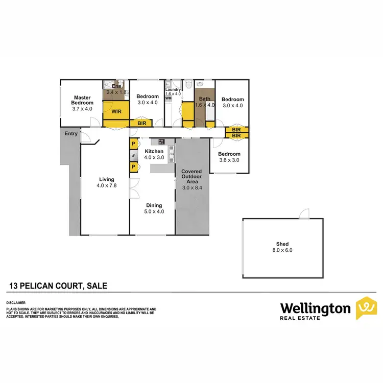 Floorplan of Homely house listing, 13 Pelican Court, Sale VIC 3850