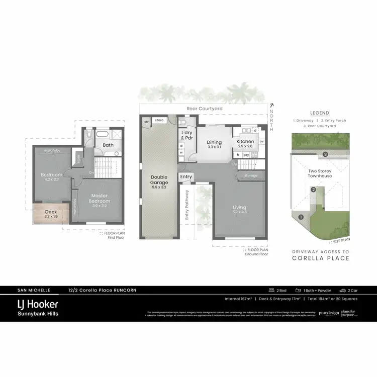 Floorplan of Homely townhouse listing, 12/2 Corella Place, Runcorn QLD 4113