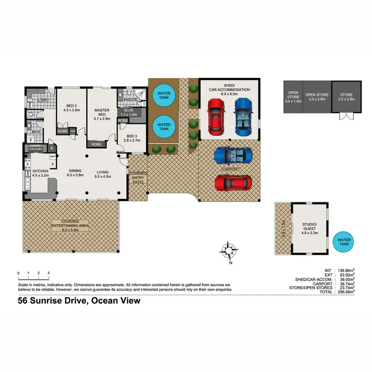 Floorplan of Homely house listing, 56 Sunrise Drive, Ocean View QLD 4521