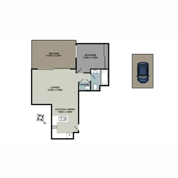 Floorplan of Homely apartment listing, 707/100 Bowen Street, Spring Hill QLD 4000