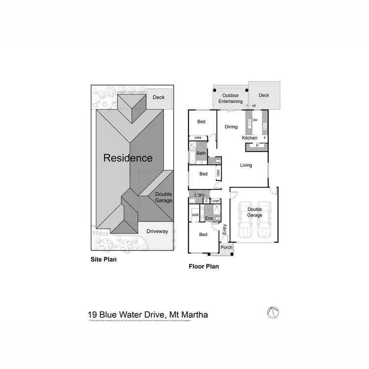 Floorplan of Homely house listing, 19 Blue Water Drive, Mount Martha VIC 3934