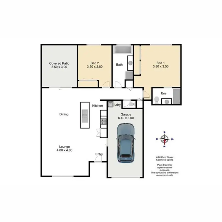 Floorplan of Homely unit listing, 4/26 Kurtz Street, Kearneys Spring QLD 4350