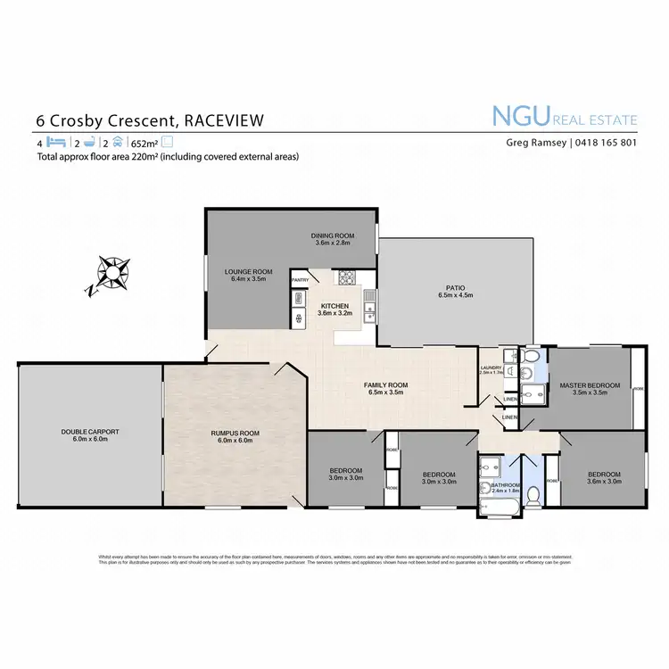 Floorplan of Homely house listing, 6 Crosby Crescent, Raceview QLD 4305