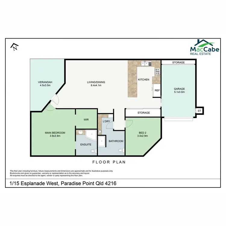 Floorplan of Homely apartment listing, 1/15 Esplanade West, Paradise Point QLD 4216