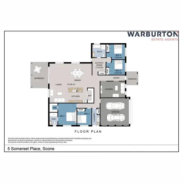 Floorplan of Homely house listing, 5 Somerset Place, Scone NSW 2337