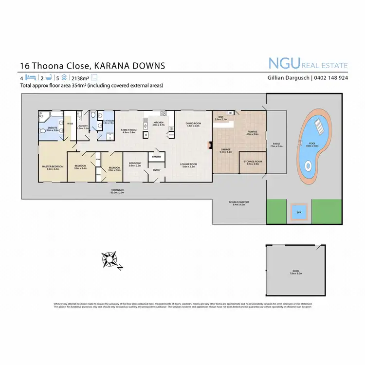 Floorplan of Homely house listing, 16 Thoona Close, Karana Downs QLD 4306
