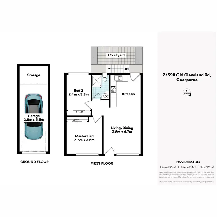 Floorplan of Homely unit listing, 2/398 Old Cleveland Road, Coorparoo QLD 4151