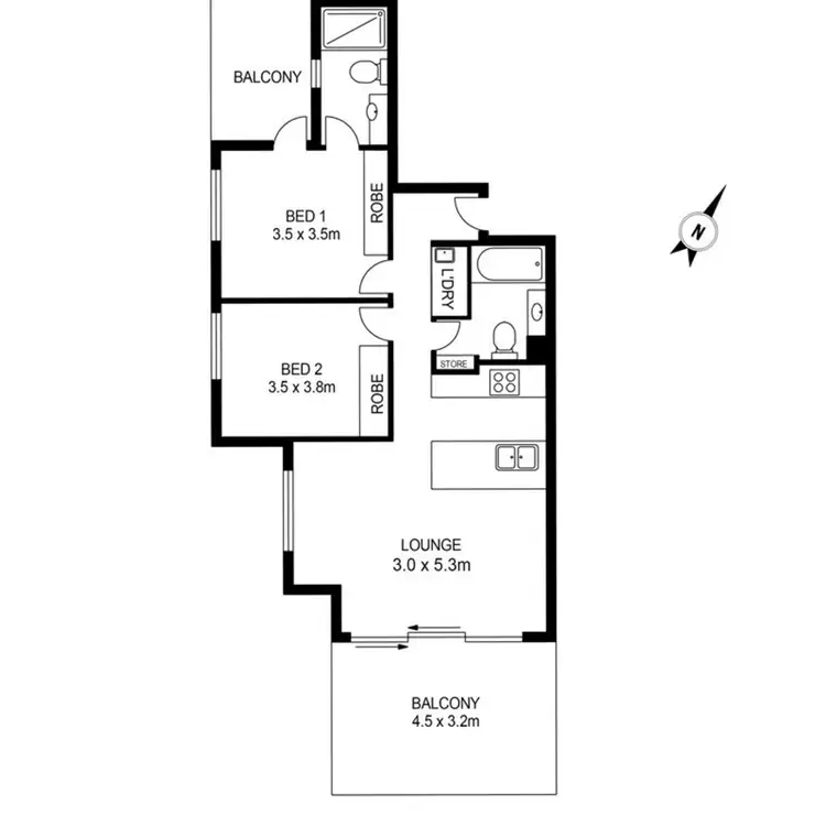 Floorplan of Homely apartment listing, 1503/361 Turbot Street, Spring Hill QLD 4000