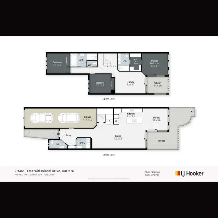 Floorplan of Homely townhouse listing, 2/5021 Emerald Island Drive, Carrara QLD 4211