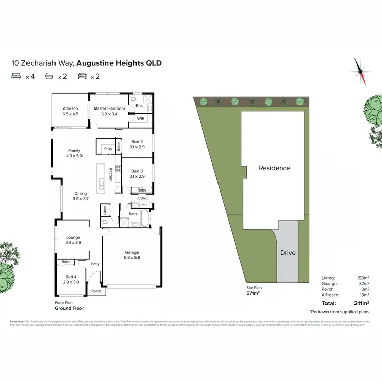 Floorplan of Homely house listing, 10 Zechariah Way, Augustine Heights QLD 4300