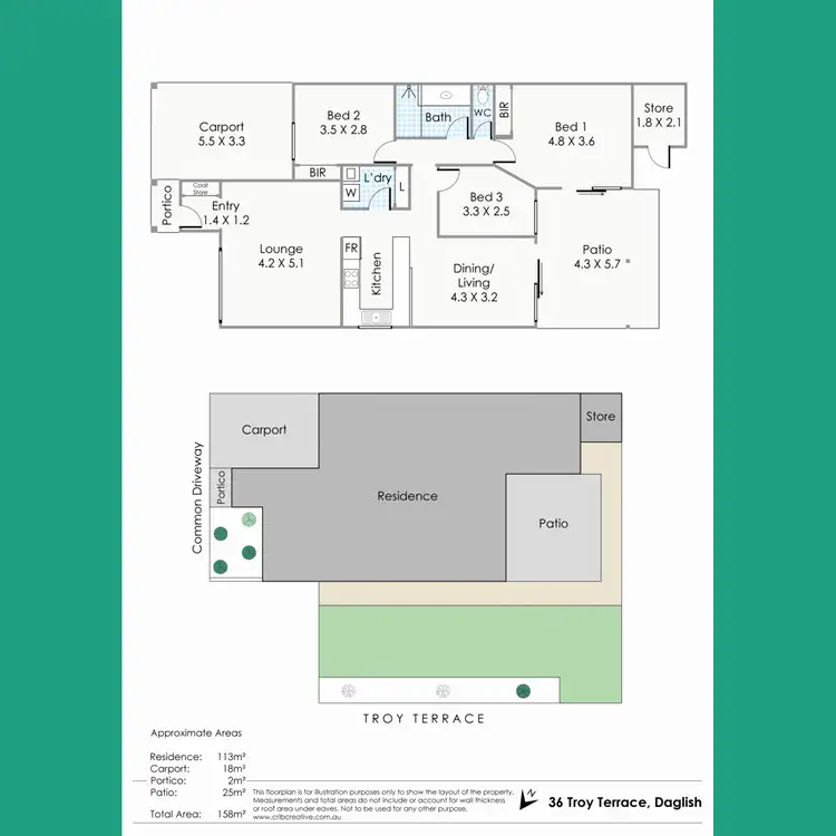 Floorplan of Homely villa listing, 36 Troy Terrace, Daglish WA 6008