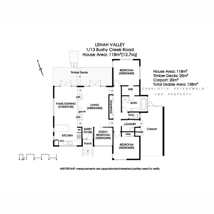 Floorplan of Homely unit listing, 1/13 Brushy Creek Road, Lenah Valley TAS 7008