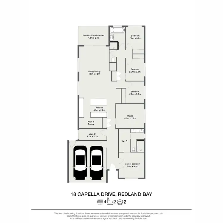 Floorplan of Homely house listing, 18 Capella Drive, Redland Bay QLD 4165