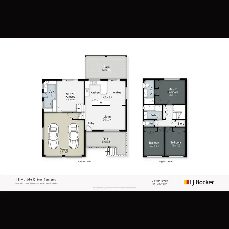 Floorplan of Homely house listing, 13 Marble Drive, Carrara QLD 4211