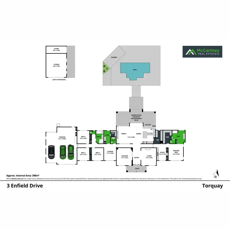Floorplan of Homely house listing, 3 Enfield Drive, Torquay VIC 3228