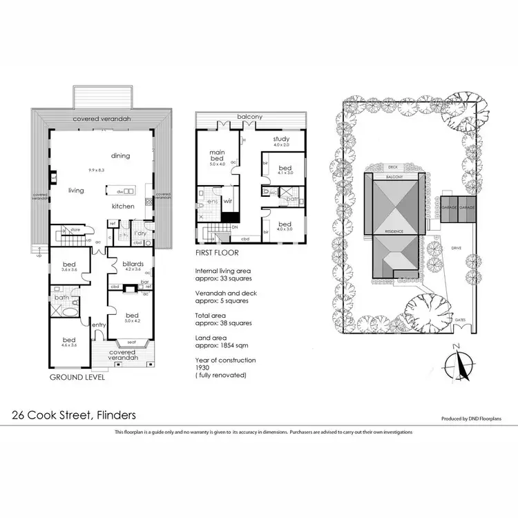 Floorplan of Homely house listing, 26 Cook Street, Flinders VIC 3929