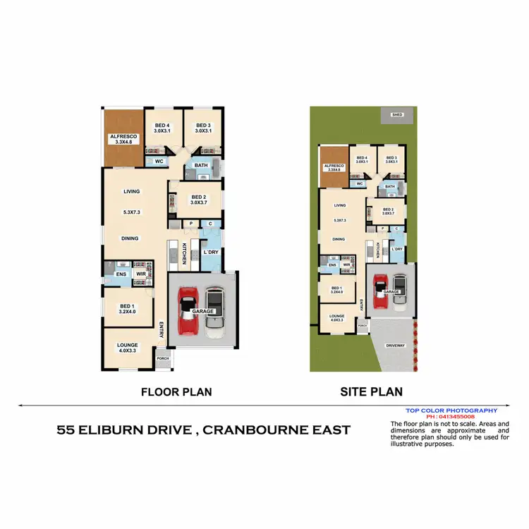 Floorplan of Homely house listing, 55 Eliburn Drive, Cranbourne East VIC 3977