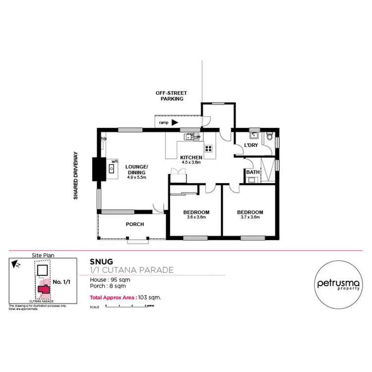 Floorplan of Homely house listing, 1/1 Cutana Parade, Snug TAS 7054