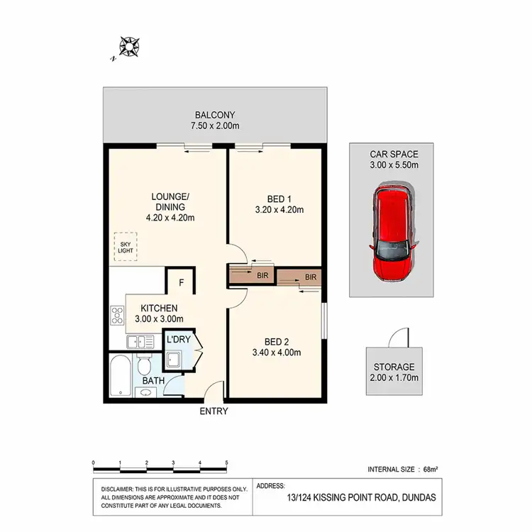 Floorplan of Homely apartment listing, 13/124-130 Kissing Point Road, Dundas NSW 2117