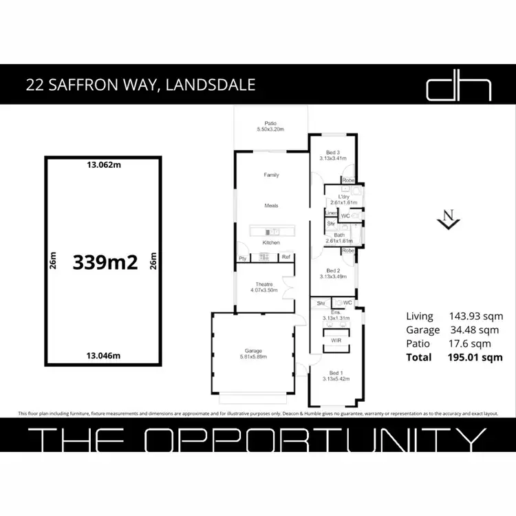 Floorplan of Homely house listing, 22 Saffron Way, Landsdale WA 6065