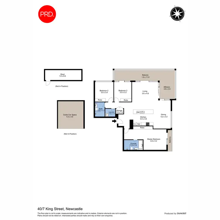 Floorplan of Homely apartment listing, 40/7 King Street, Newcastle NSW 2300