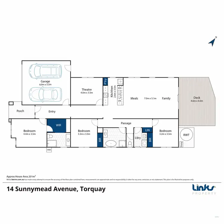Floorplan of Homely house listing, 14 Sunnymead Avenue, Torquay VIC 3228