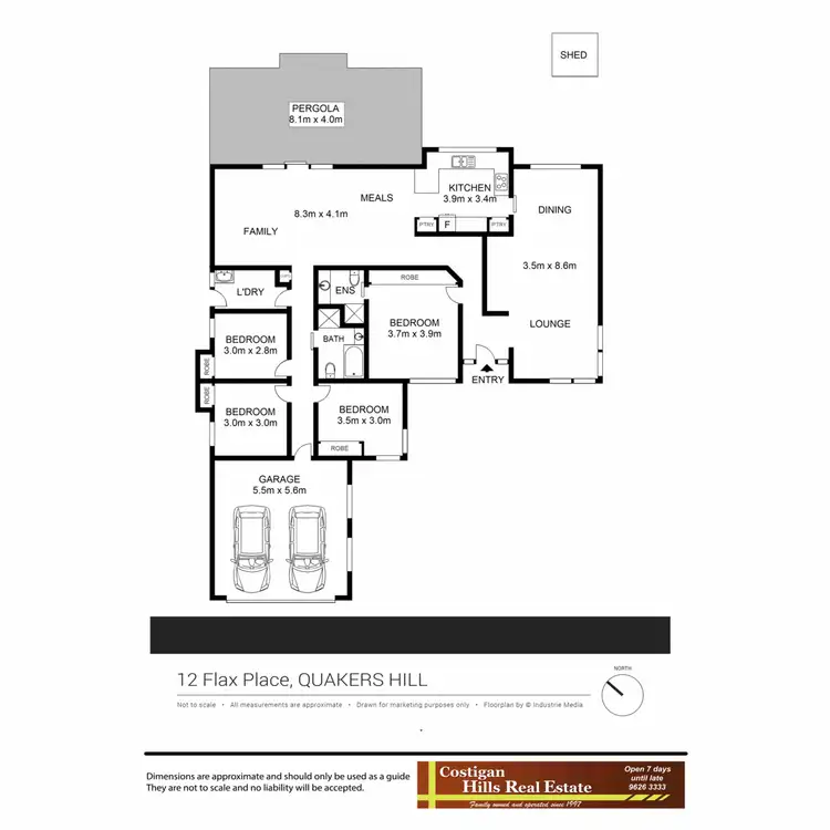 Floorplan of Homely house listing, 12 Flax Place, Quakers Hill NSW 2763