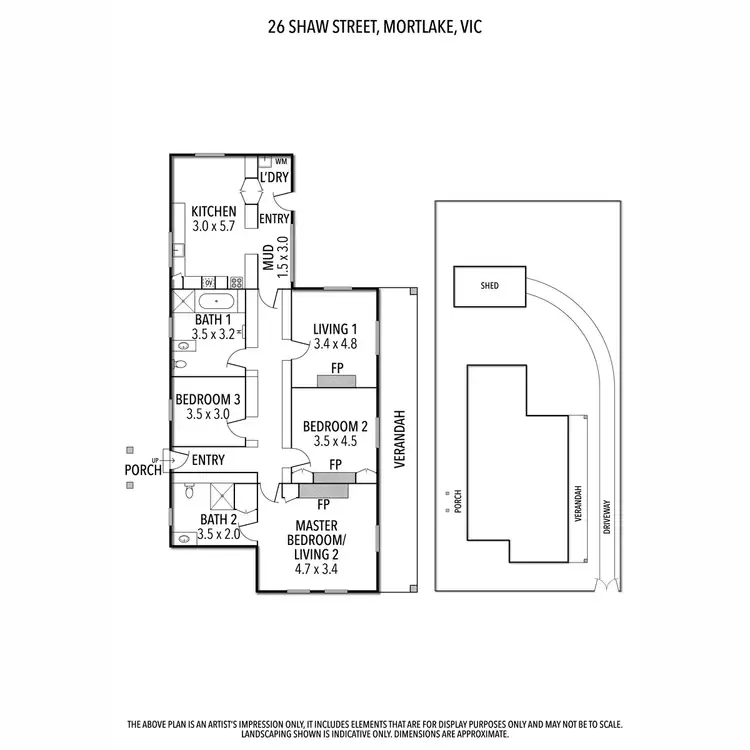 Floorplan of Homely house listing, 26 Shaw Street, Mortlake VIC 3272