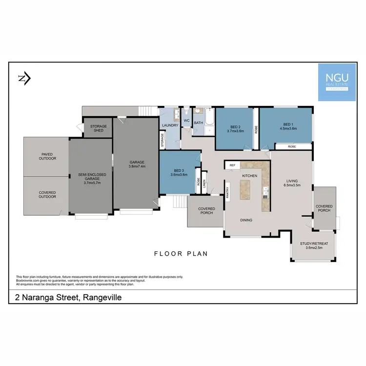 Floorplan of Homely house listing, 2 Naranga Street, Rangeville QLD 4350