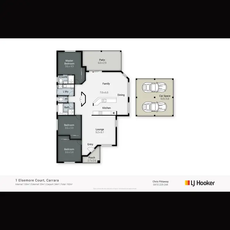 Floorplan of Homely house listing, 1 Elsemore Court, Carrara QLD 4211