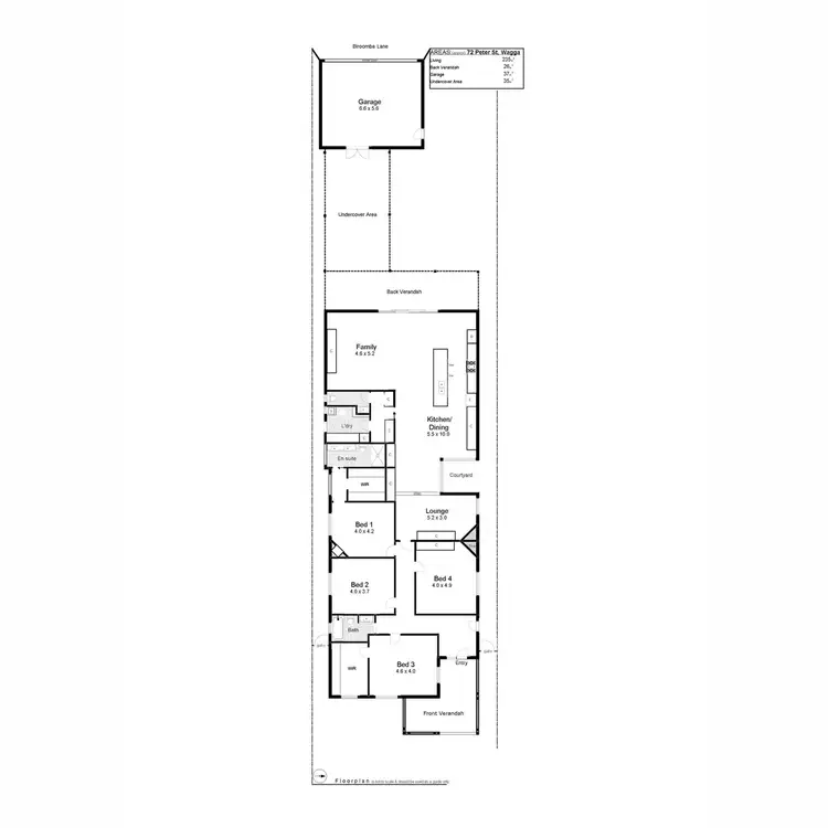 Floorplan of Homely house listing, 72 Peter Street, Wagga Wagga NSW 2650