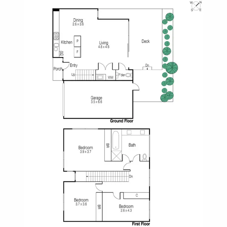 Floorplan of Homely house listing, 153A Nott Street, Port Melbourne VIC 3207