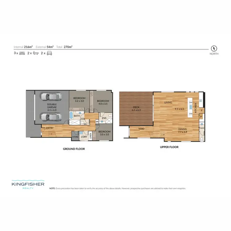Floorplan of Homely semi-detached listing, 43 Nobby Parade, Miami QLD 4220