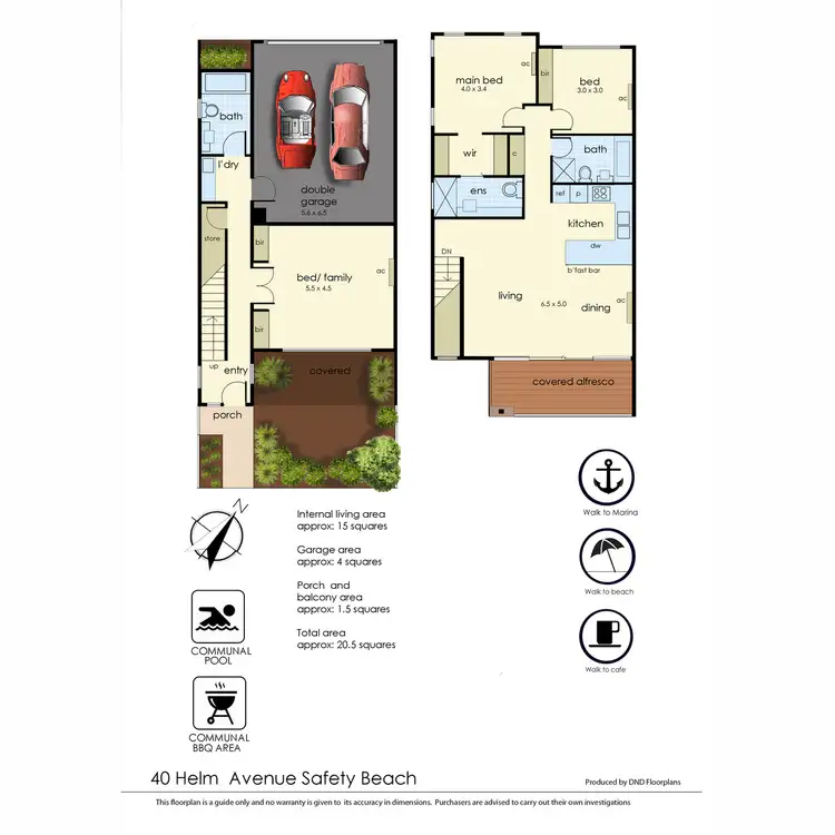 Floorplan of Homely townhouse listing, 40 Helm Avenue, Safety Beach VIC 3936
