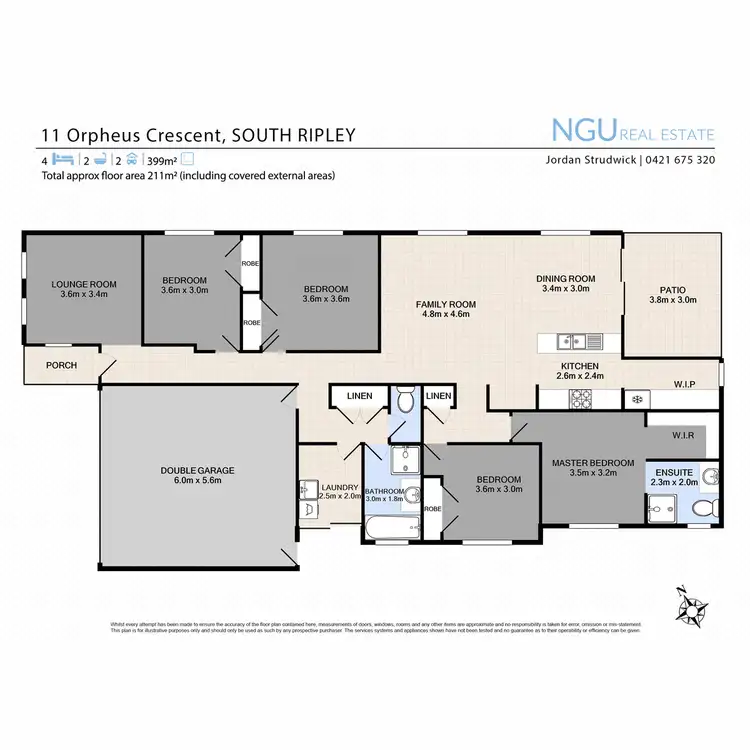 Floorplan of Homely house listing, 11 Orpheus Crescent, South Ripley QLD 4306