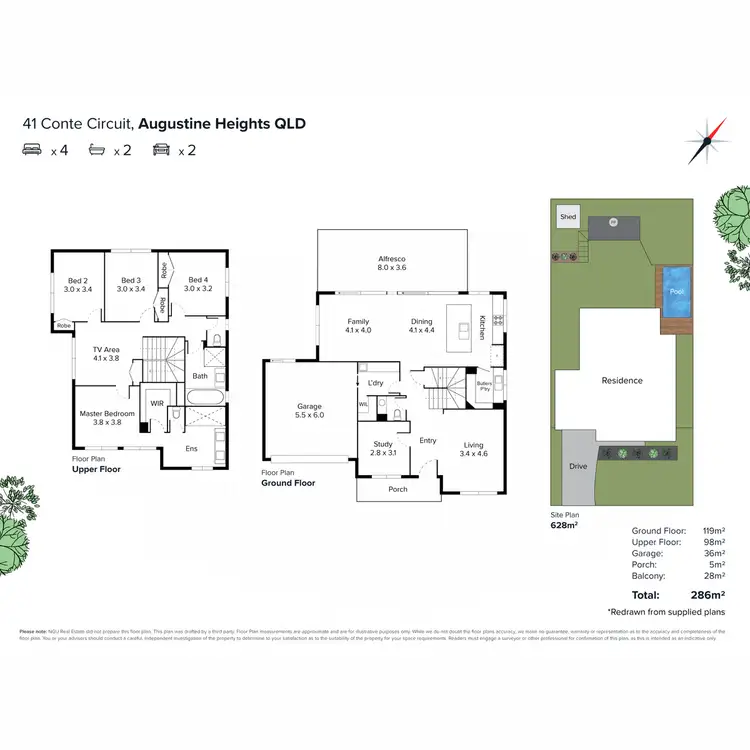 Floorplan of Homely house listing, 41 Conte Circuit, Augustine Heights QLD 4300