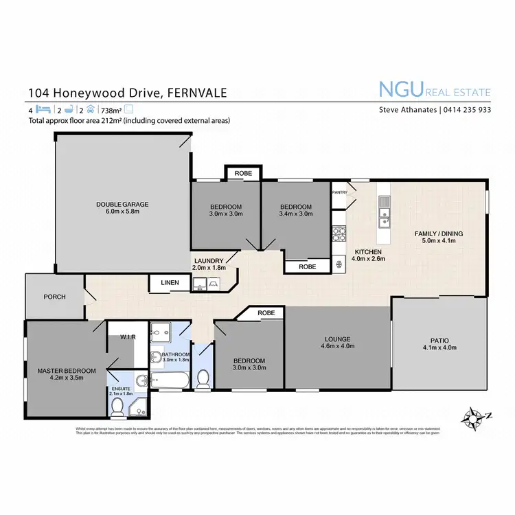 Floorplan of Homely house listing, 104 Honeywood Drive, Fernvale QLD 4306