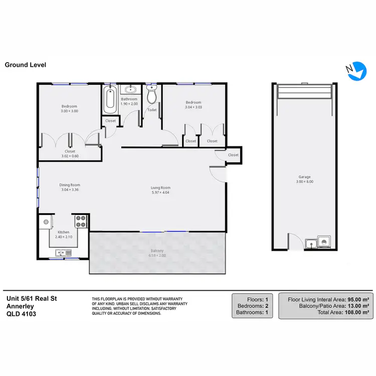 Floorplan of Homely unit listing, 5/61 Real Street, Annerley QLD 4103
