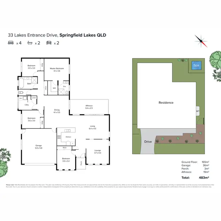 Floorplan of Homely house listing, 33 Lakes Entrance Drive, Springfield Lakes QLD 4300
