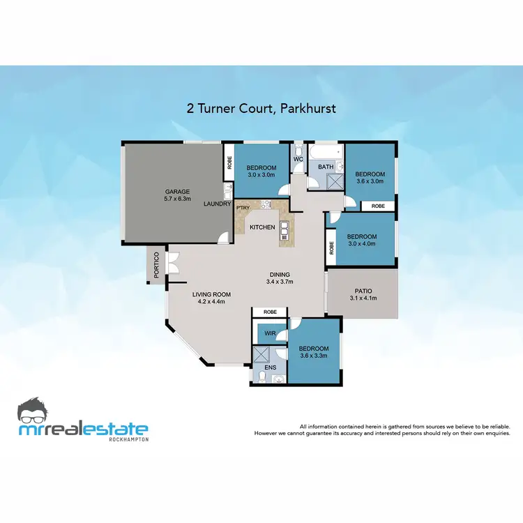 Floorplan of Homely house listing, 2 Turner Court, Parkhurst QLD 4702