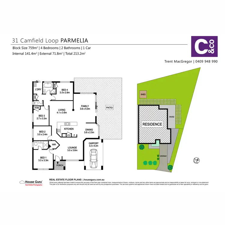 Floorplan of Homely house listing, 31 Camfield Loop, Parmelia WA 6167