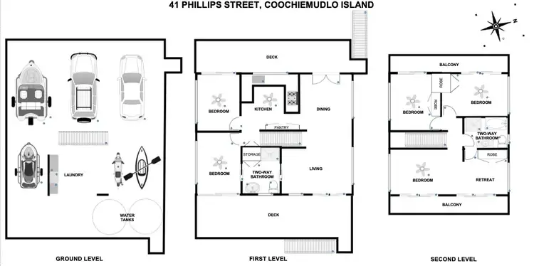 Floorplan of Homely house listing, 41 Phillips Street, Coochiemudlo Island QLD 4184