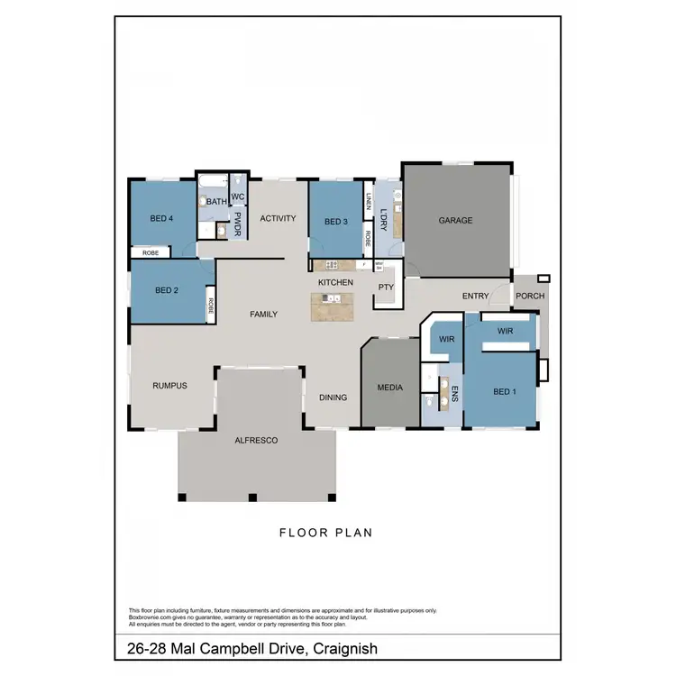 Floorplan of Homely house listing, 26-28 Mal Campbell Drive, Craignish QLD 4655