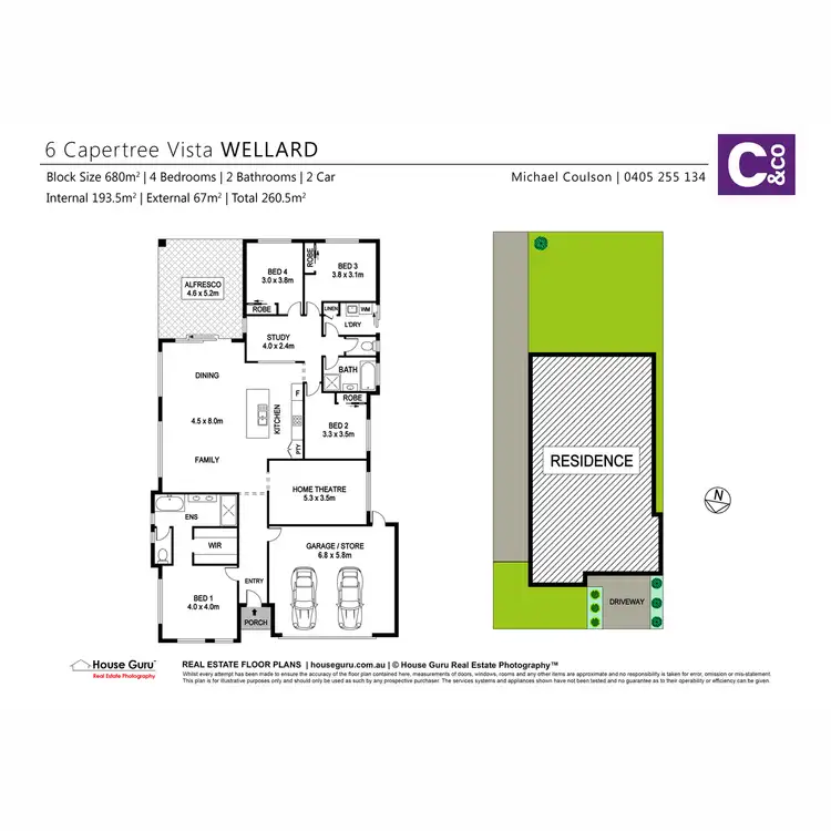 Floorplan of Homely house listing, 6 Capertree Vista, Wellard WA 6170