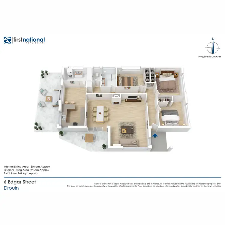 Floorplan of Homely house listing, 6 Edgar Street, Drouin VIC 3818