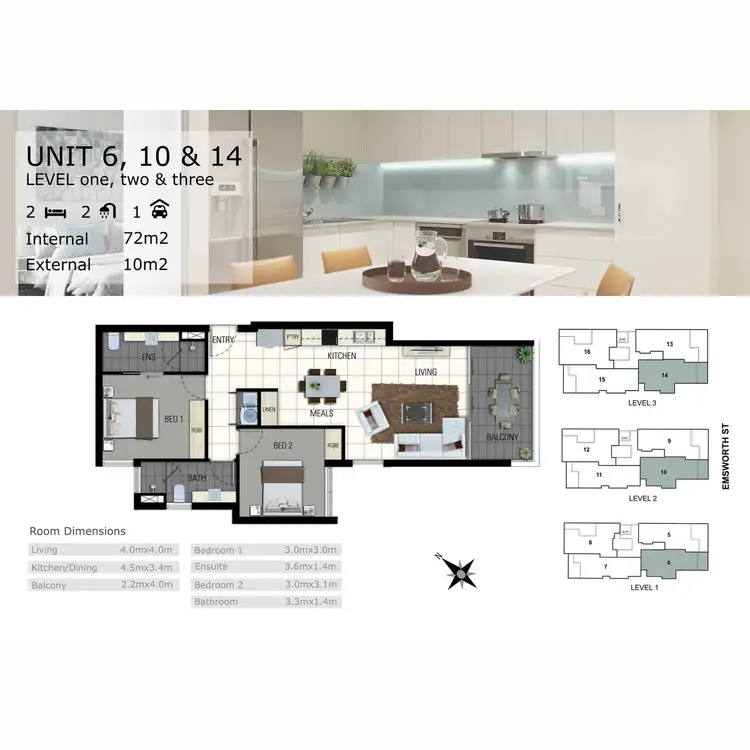 Floorplan of Homely unit listing, 6/51 Emsworth Street, Wynnum QLD 4178