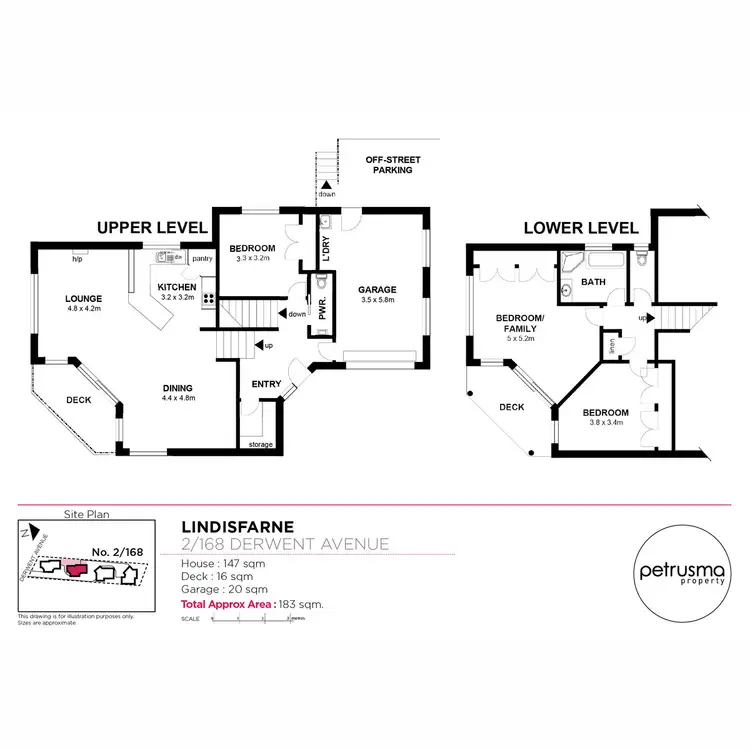 Floorplan of Homely house listing, 2/168 Derwent Avenue, Lindisfarne TAS 7015