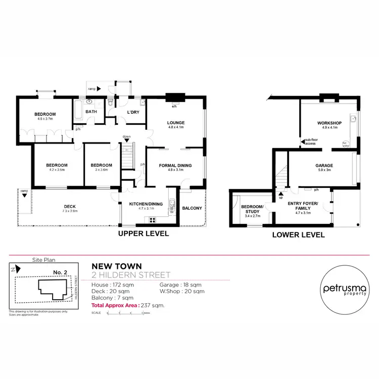 Floorplan of Homely house listing, 2 Hildern Street, New Town TAS 7008