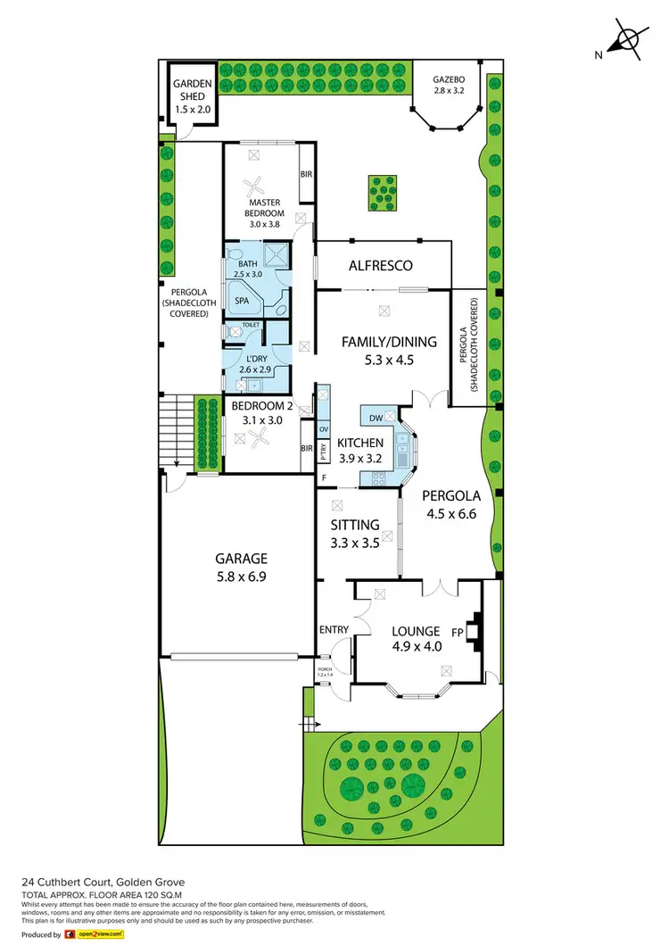 Floorplan of Homely house listing, 24 Cuthbert Court, Golden Grove SA 5125