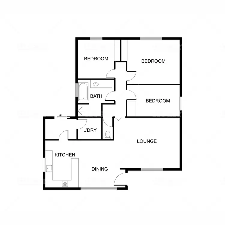 Floorplan of Homely house listing, 3 Cook Street, Port Augusta SA 5700